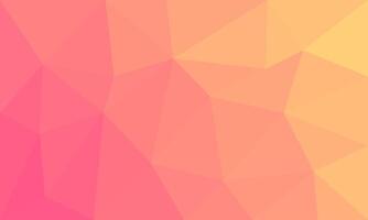 Pink and yellow gradient in abstract polygon shape background texture. modern mosaic illustration with triangle shape pattern element for display, business, website, surface, advertising, display vector