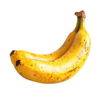 Two Ripe Bananas with Transparent Background, Displaying a Fresh and Healthy Fruit png