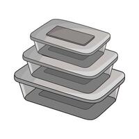 illustration of stack food container vector