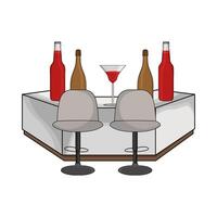pub bar table vector