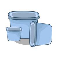 illustration of food container set vector