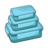 stack food container illustration vector
