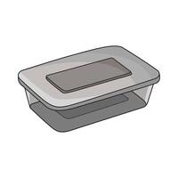 plastic food container vector