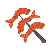 shrimp on stick vector