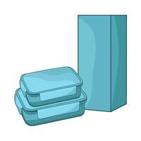 set of food container illustration vector