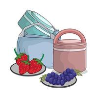 Food Container in Bag vector