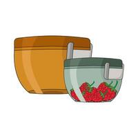 food in container vector