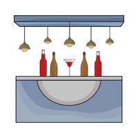 pub bar counter vector