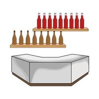 Bar Table Set vector