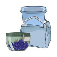 illustration of Food Container in Bag vector