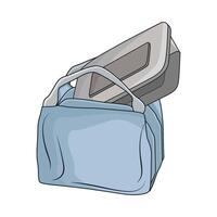 lunch box with bag vector