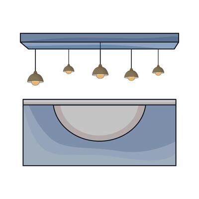 home bar table illustration