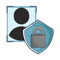 account profile lock vector