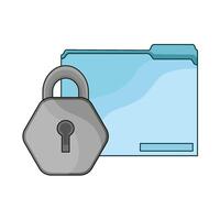illustration of folder lock vector