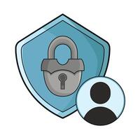 illustration of user lock vector