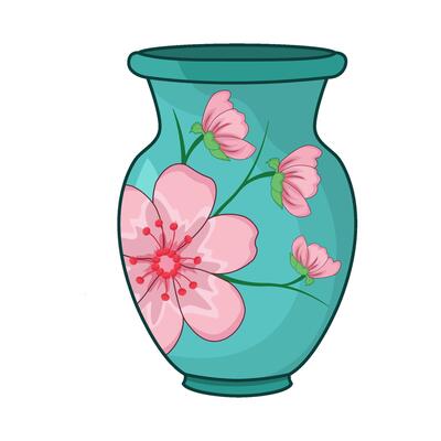 illustration of Colorful Vase