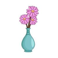 beautiful flower vase vector