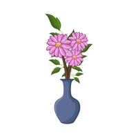 Beauty of Flowers in Vase vector