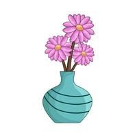 Flower Vase with Artistic Design vector