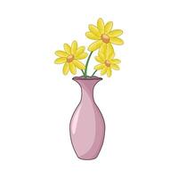 Flower Vase with Blossoms vector
