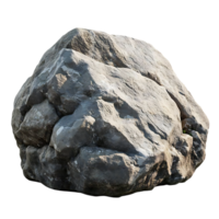 Large Grey Rock with a Transparent Background, Isolated Rock Image for Design and Compositing png