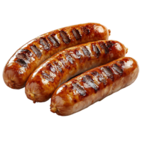 Grilled Sausages with a Transparent Background, Delicious and Juicy Grilled Sausages on a Transparent Background png