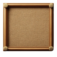 Wooden Frame with a Beige Fabric Background, Perfect for Adding Your Own Text or Image png