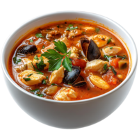 Delicious Seafood Chowder with a Transparent Background, A Hearty and Flavorful Soup with Mussels, Fish, and Vegetables, Perfect for a Cozy Dinner png