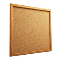 Cork Bulletin Board with Wooden Frame, a Transparent Background for Easy Editing and Design Projects png