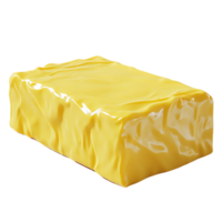 Shiny Yellow Butter Block on Transparent Background, Butter Texture, Delicious Butter, Smooth Butter, Creamy Butter, Glossy Butter png
