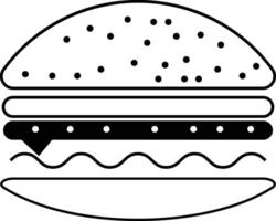 hamburger cartoon simple style Free . vector