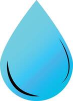 Drop of water on a white background. Rain drop. vector