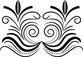 Floral design element in line style. vector