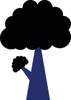 bomb tree illustration on a transparent background. vector