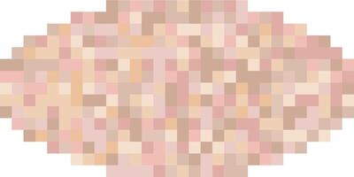 Pixelated skin nude tone censorship bar in oval shape. Ideal for use in content moderation, production, and social media graphics. vector