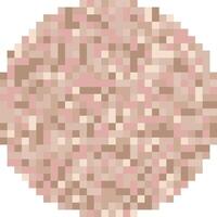 Pixelated skin nude tone censorship bar in circle shape. Ideal for use in content moderation, production, and social media graphics. vector