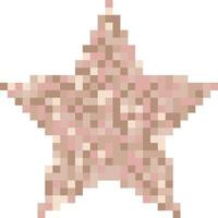Pixelated skin nude tone censorship bars in star shape. Ideal for use in content moderation, production, and social media graphics. vector