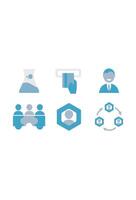 worker and payment sheet icon for application vector