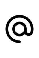 simple at the rate icon symbol vector