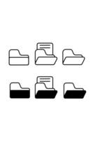 icon sheet file and folder for application vector