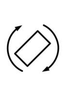 simple rotate phone icon. screen rotation vector
