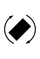 simple rotate icon for screen vector