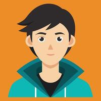 Playful Cartoon Avatar of a Boy. Vibrant and Fun Character Illustration. vector