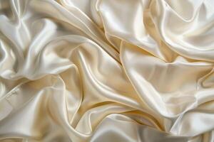 A smooth, luxurious cream-colored silk texture background with a subtle sheen photo