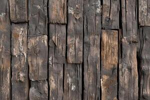 A rotten wood texture background features decayed, weathered wood with visible cracks and darkened spots photo