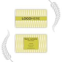 Business card template with abstract shapes. vector