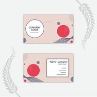 Print Modern business card template with geometric design. vector