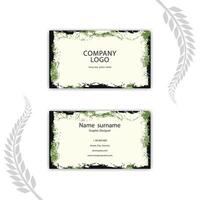 Print Colorful hand painted visiting card. vector