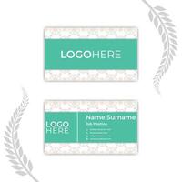 Print Business card template with abstract shapes. vector