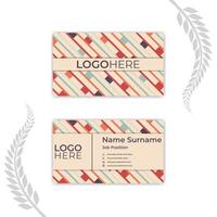 Business card template with abstract shapes. vector
